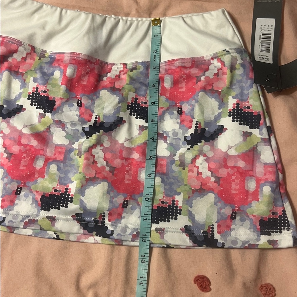 NWT Lija Tennis Golf Set Small White Multi Floral Skirt/Skort and Tank Top 2pc - Picture 6 of 14